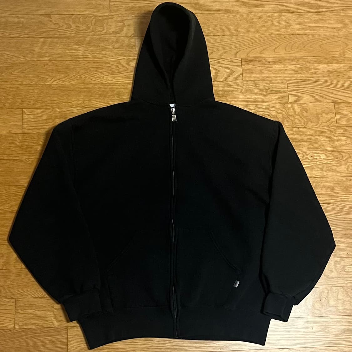 [L] 90s 빈티지 러셀 후드집업 블랙 상품이미지1