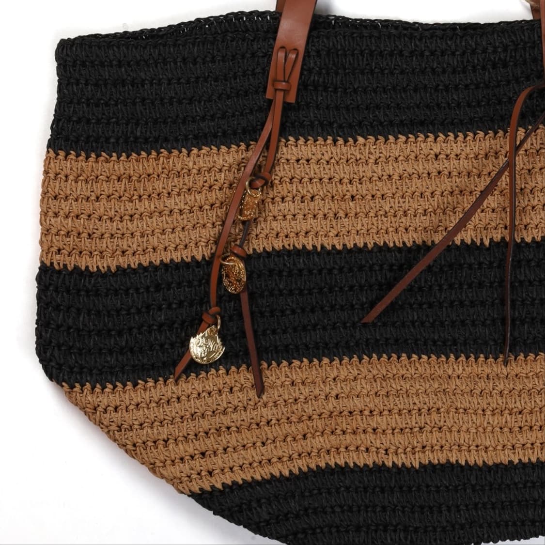 Lauren Ralph Lauren Stripe Straw Tote Ba 상품이미지4