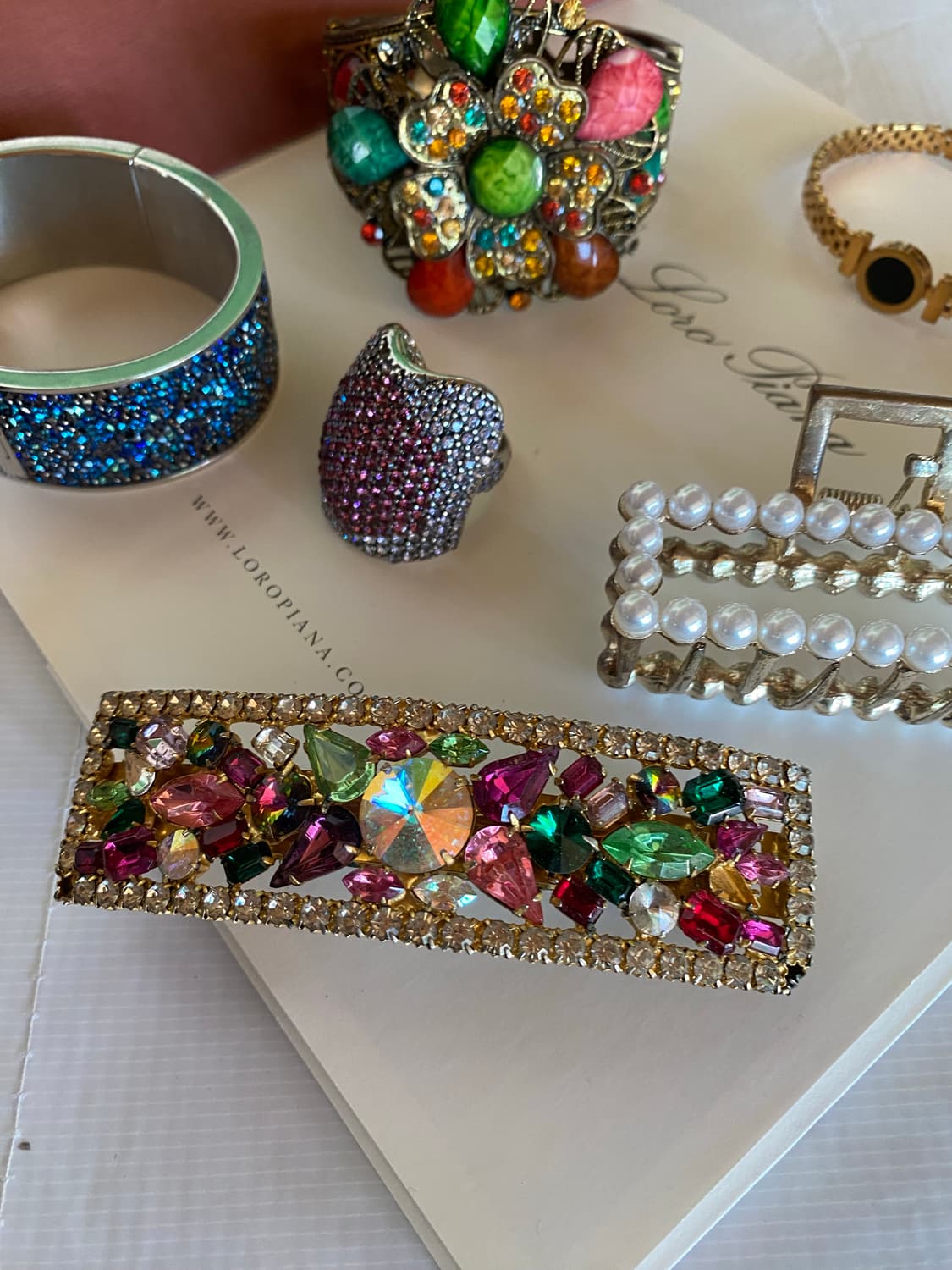 빈티지 뱅글 팔찌 헤어핀 반지 일괄 상품이미지4