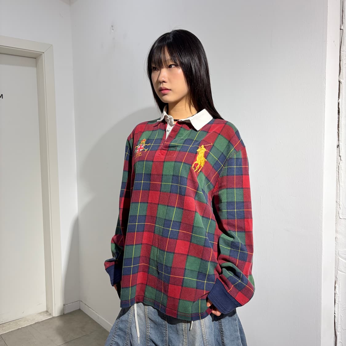 폴로 체크 빅포니 럭비 티셔츠 상품이미지1