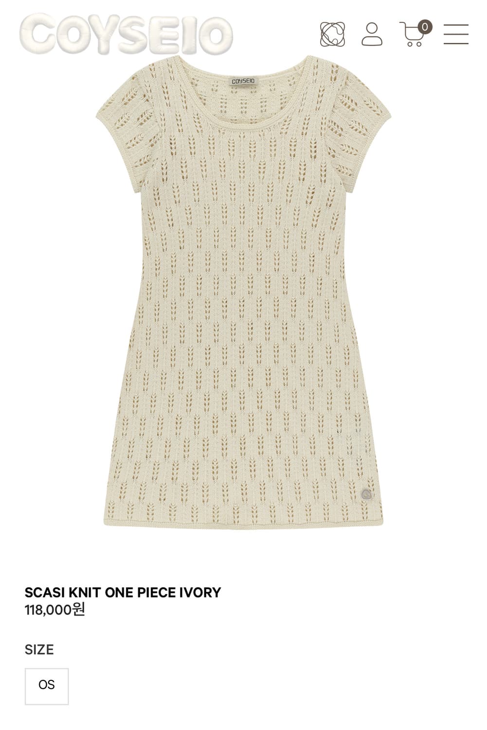 SCASI KNIT ONE PIECE IVORY 상품이미지1