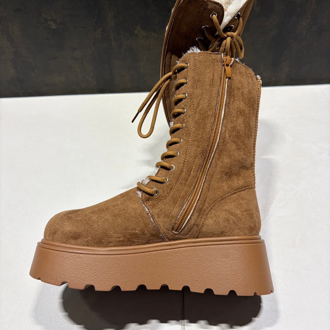 브라운 퍼 부츠  상품이미지5