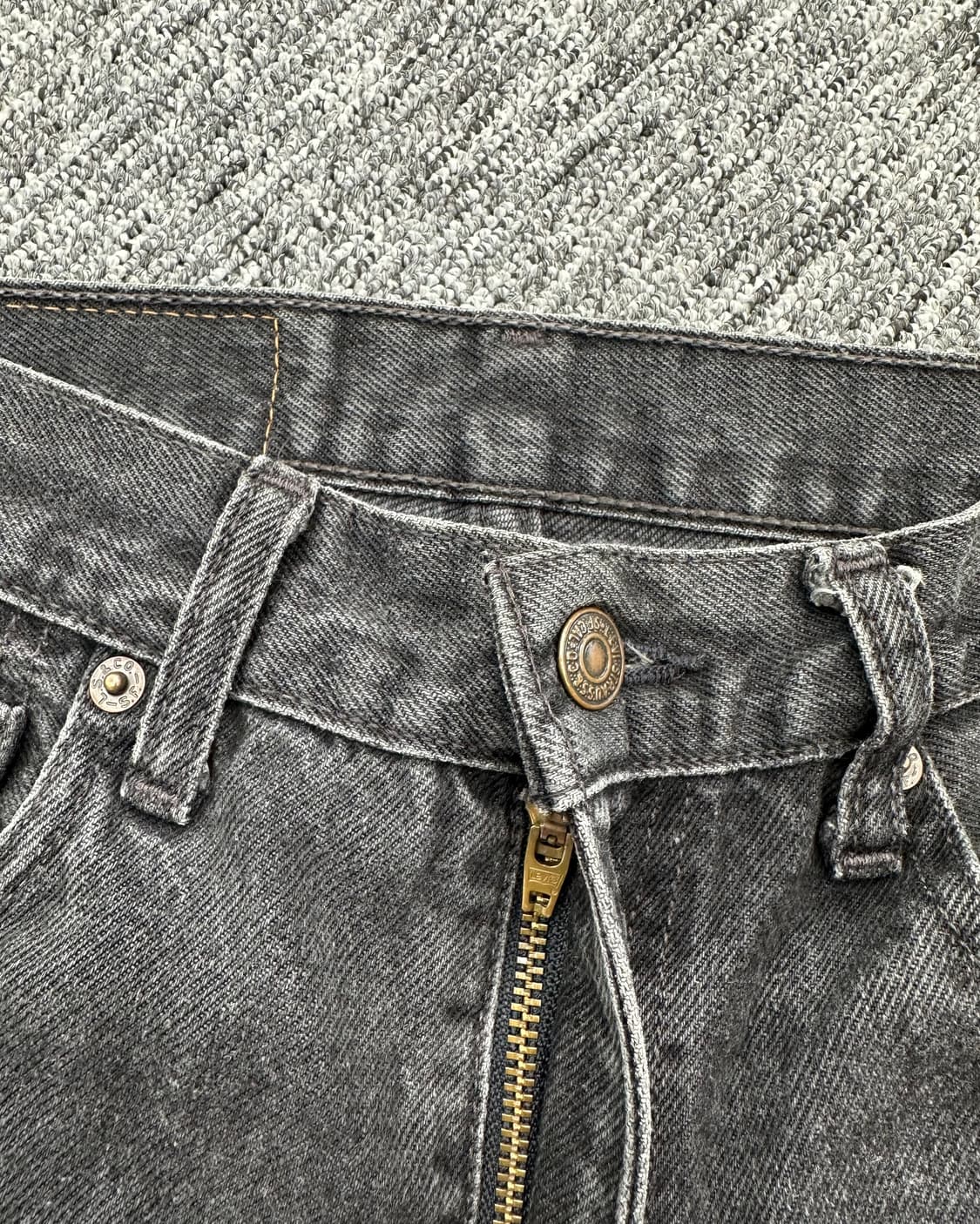 (허단35)90'S 리바이스 505 흑청반바지-M959 상품이미지2