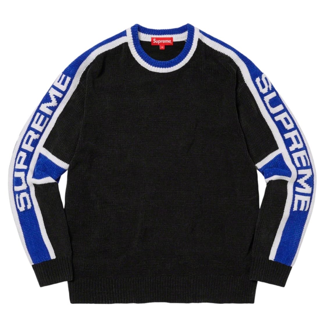 L) 슈프림 스트라이프 셔닐 스웨터 블랙 상품이미지2