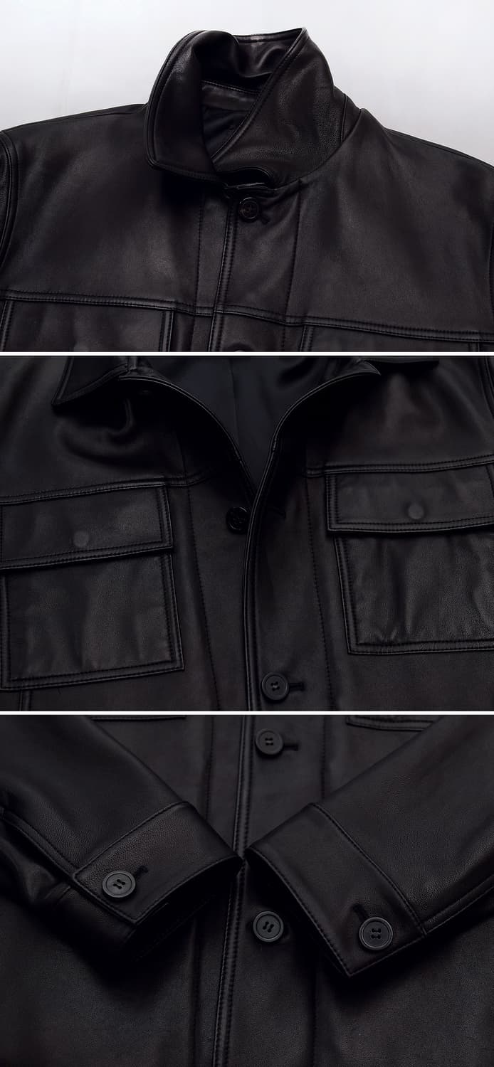 신품급) 아페쎄 (A.P.C) 저스틴 레더 트러커 자켓 (100+) 상품이미지9
