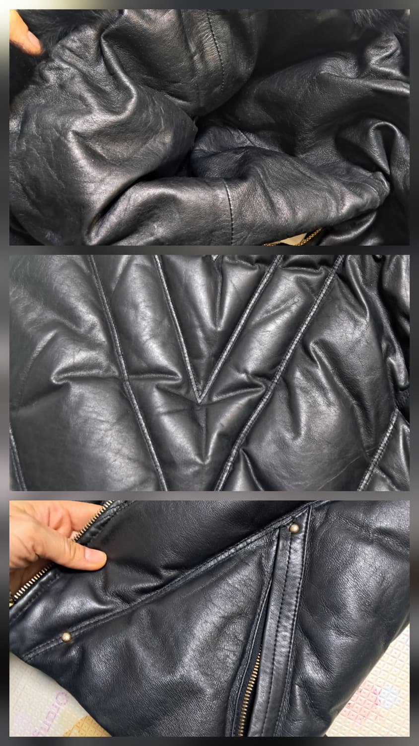 바네사브루노 블랙 폭스퍼 가죽 덕다운 패딩 베스트 조끼 36(44~55) 상품이미지8