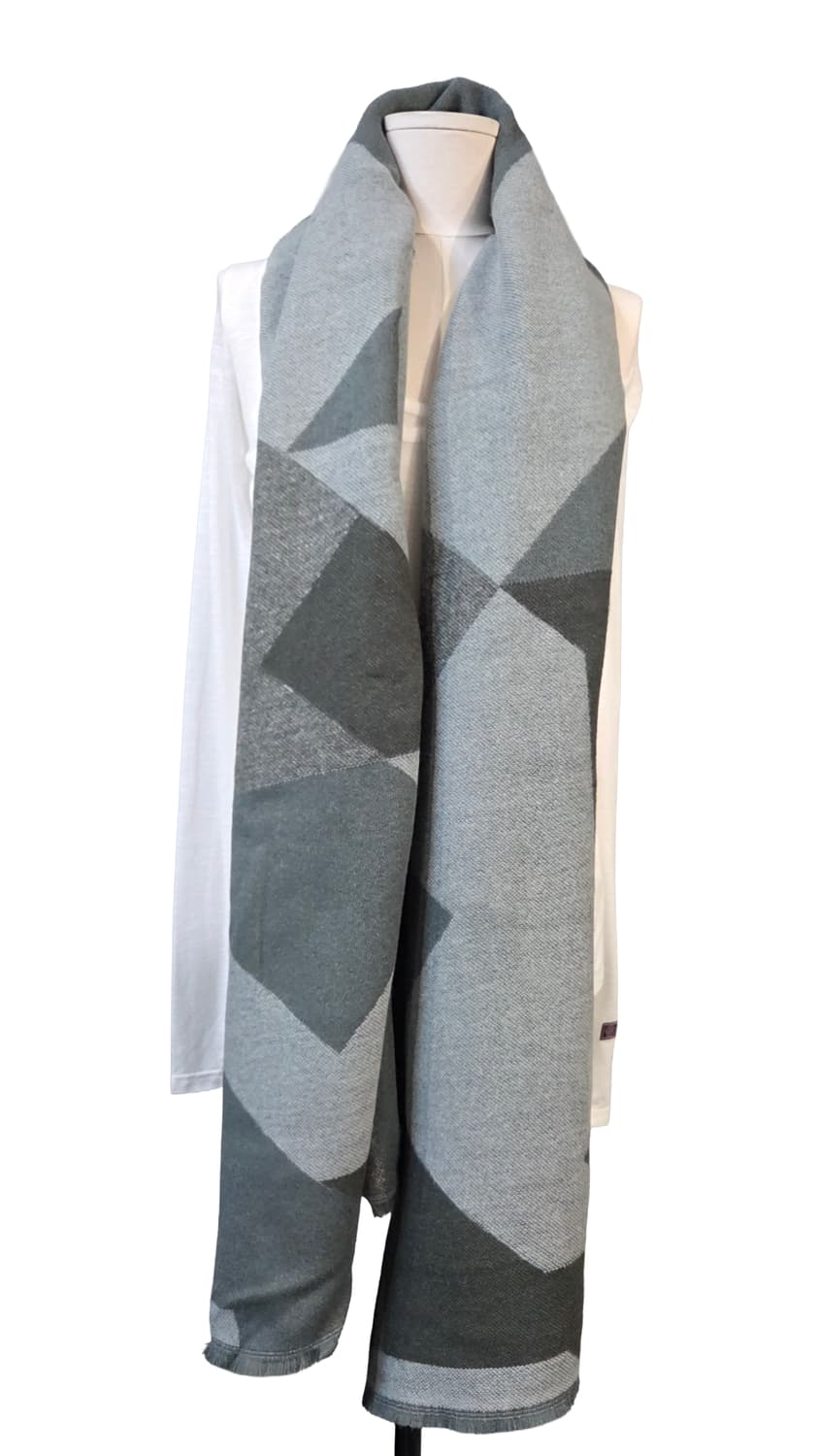 (하자 특별할인)G-STAR기하학 패턴 머플러 회색/검정 상품이미지2