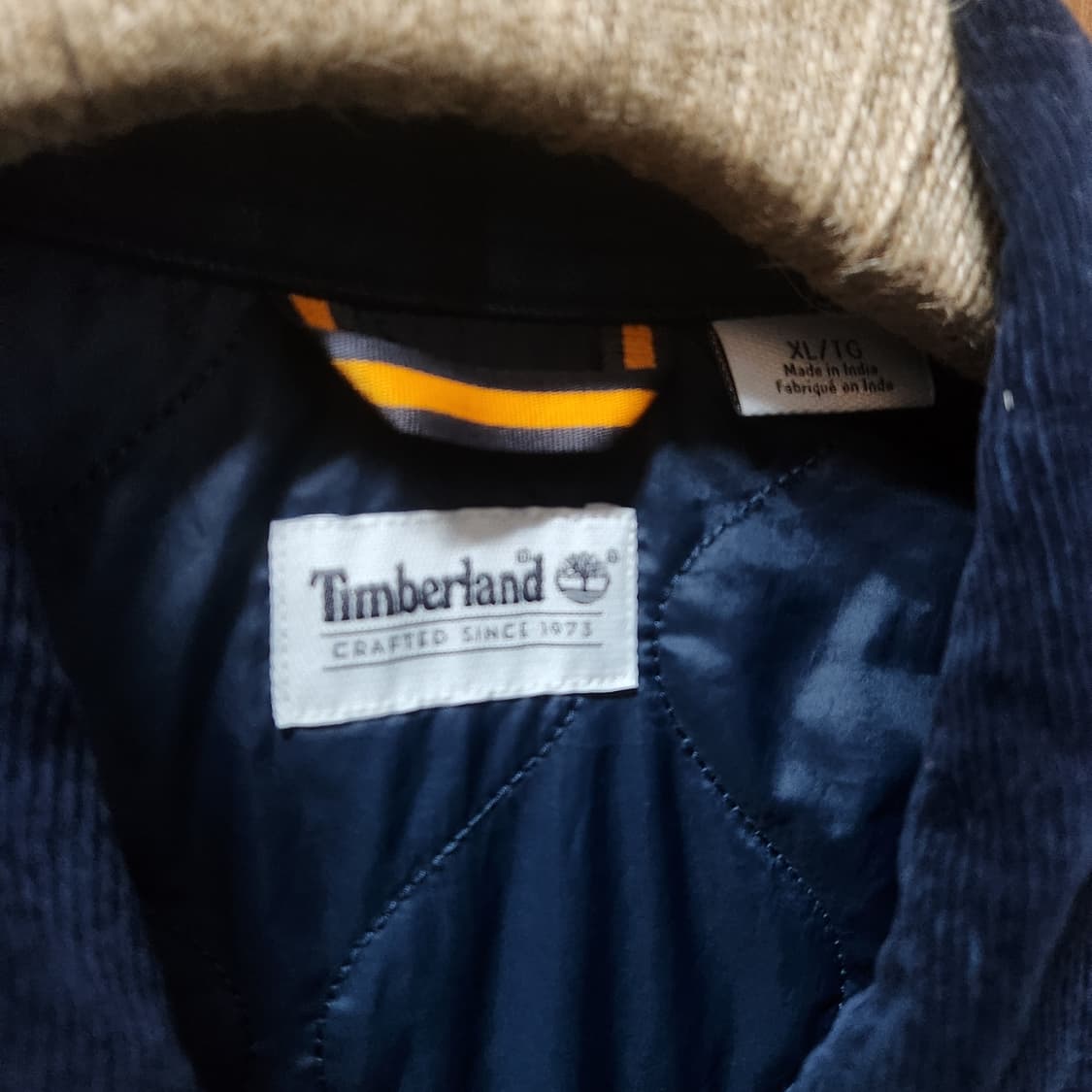 팀버랜드 블루 체크 누빔 도톰 자켓 XL 상품이미지5