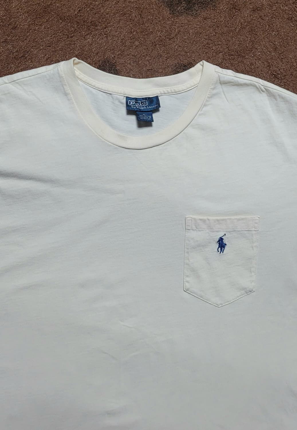 폴로 랄프로렌 남성용 연한 옐로우 반팔티(XL) 상품이미지3