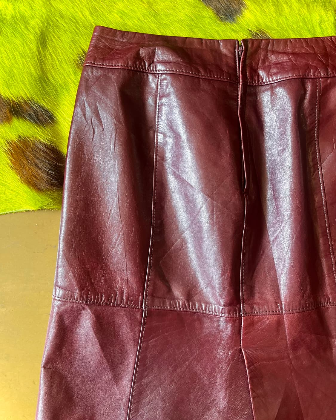 MICHAEL KORS Vintage Cow Leather Skirt 상품이미지4