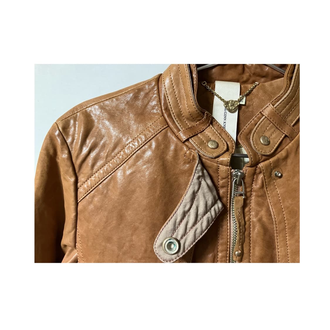 vintage brown leather jacket  상품이미지3