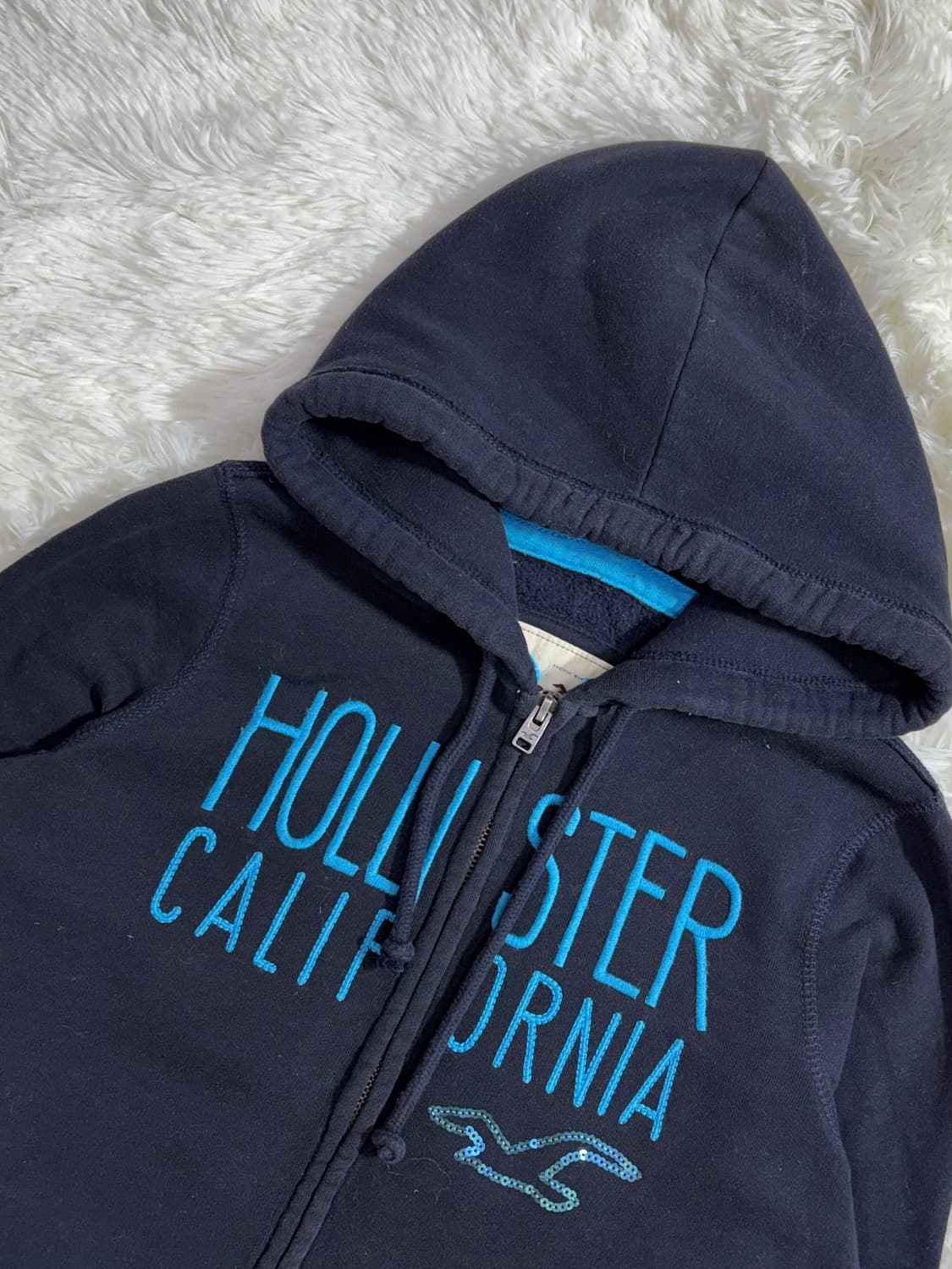 홀리스터 네이비 딱붙핏 후드집업  상품이미지4