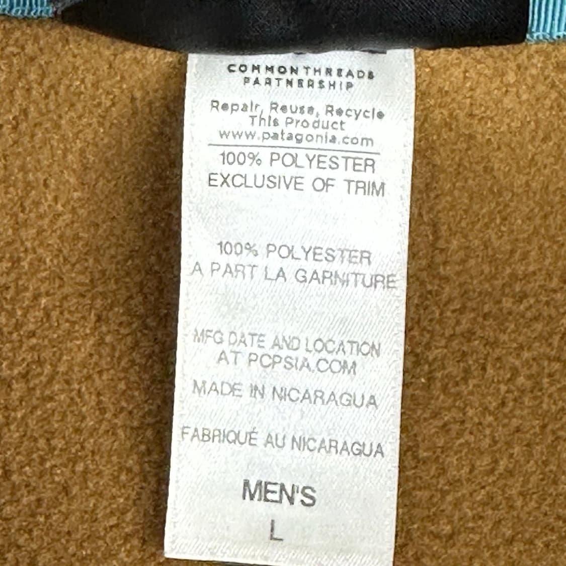 14FW 파타고니아 신칠라 스냅-T 브라운/베이지/다크브라운 니카라과 상품이미지7