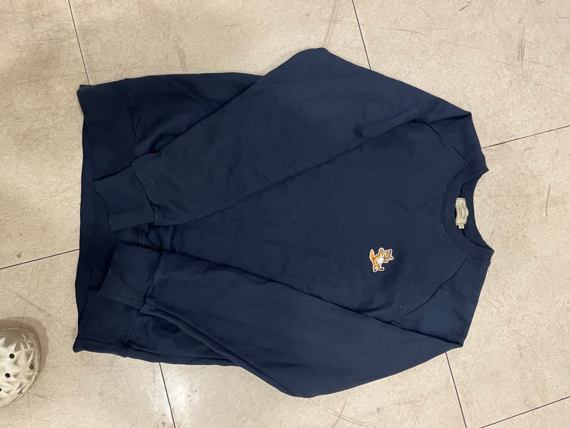 메종키츠네 맨투맨 네이비색 팔아용 상품이미지2