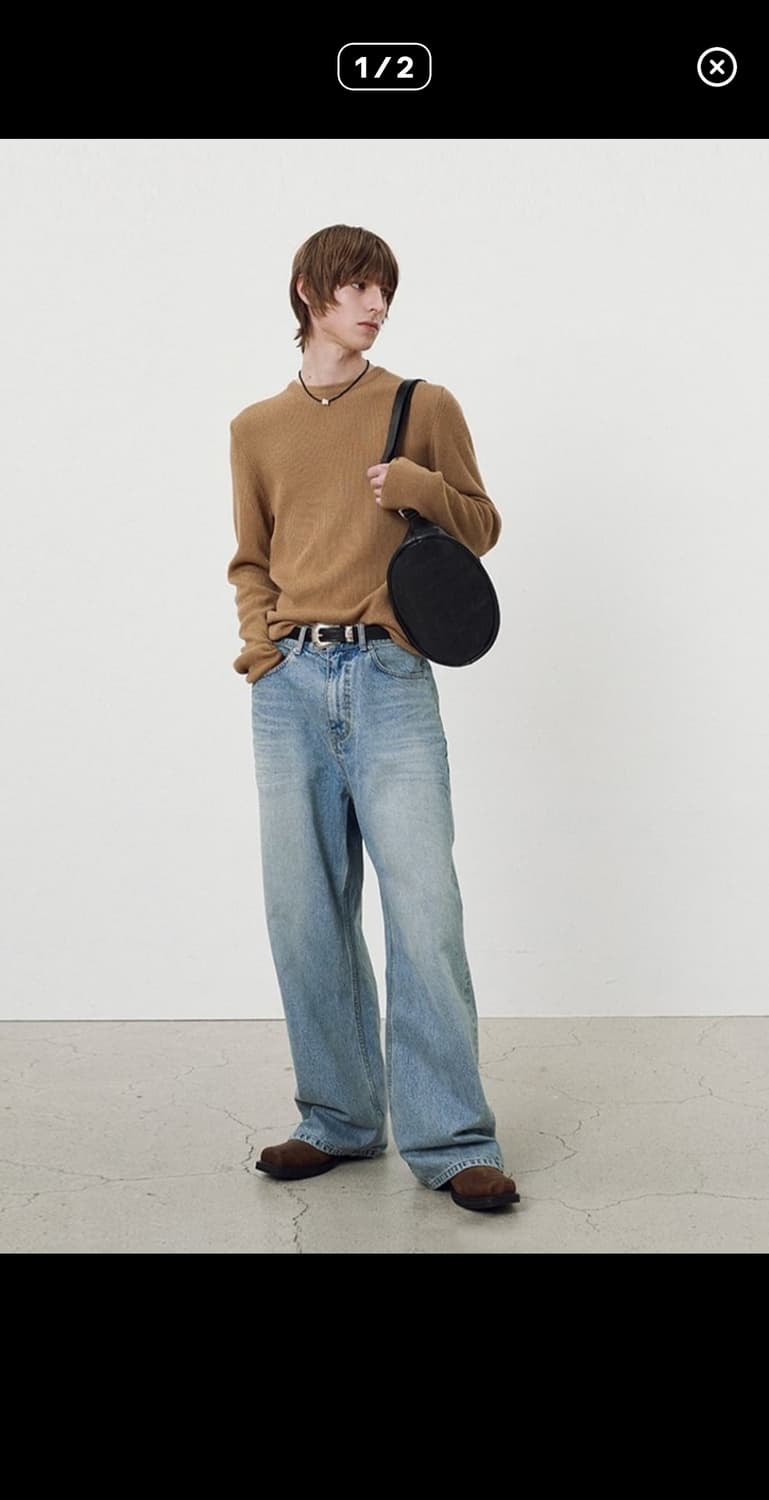 토니웩 와이드 연청 데님 28 상품이미지1