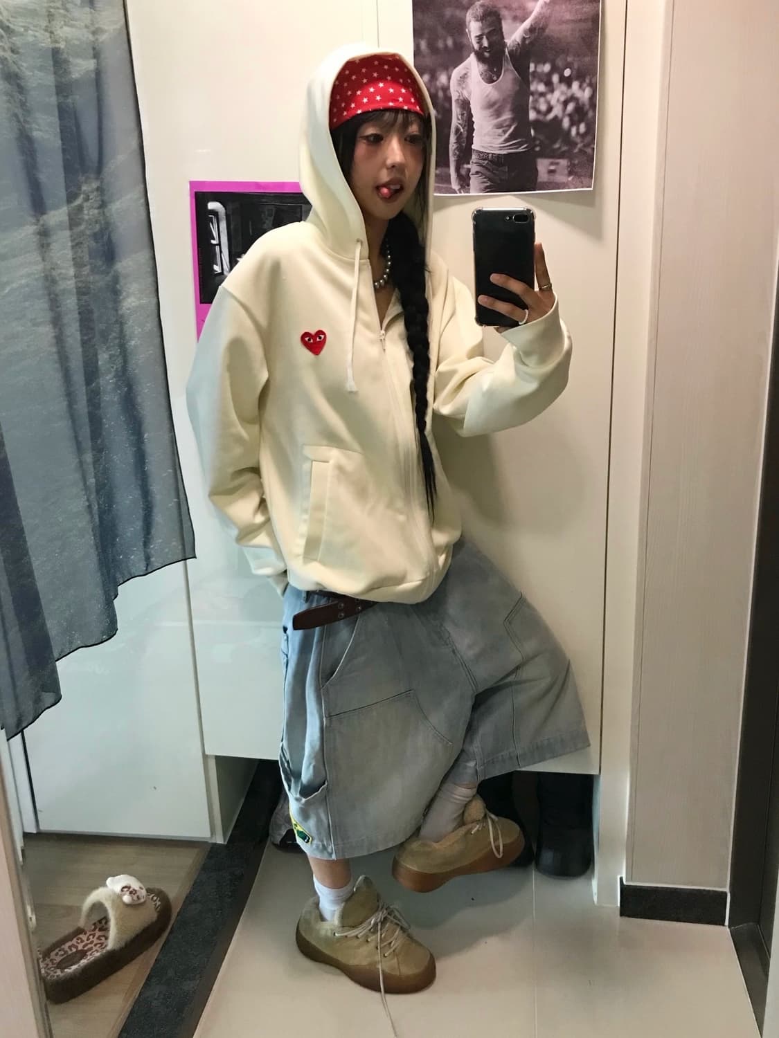 꼼데가르송 레드와펜 져지 후드집업 상품이미지5