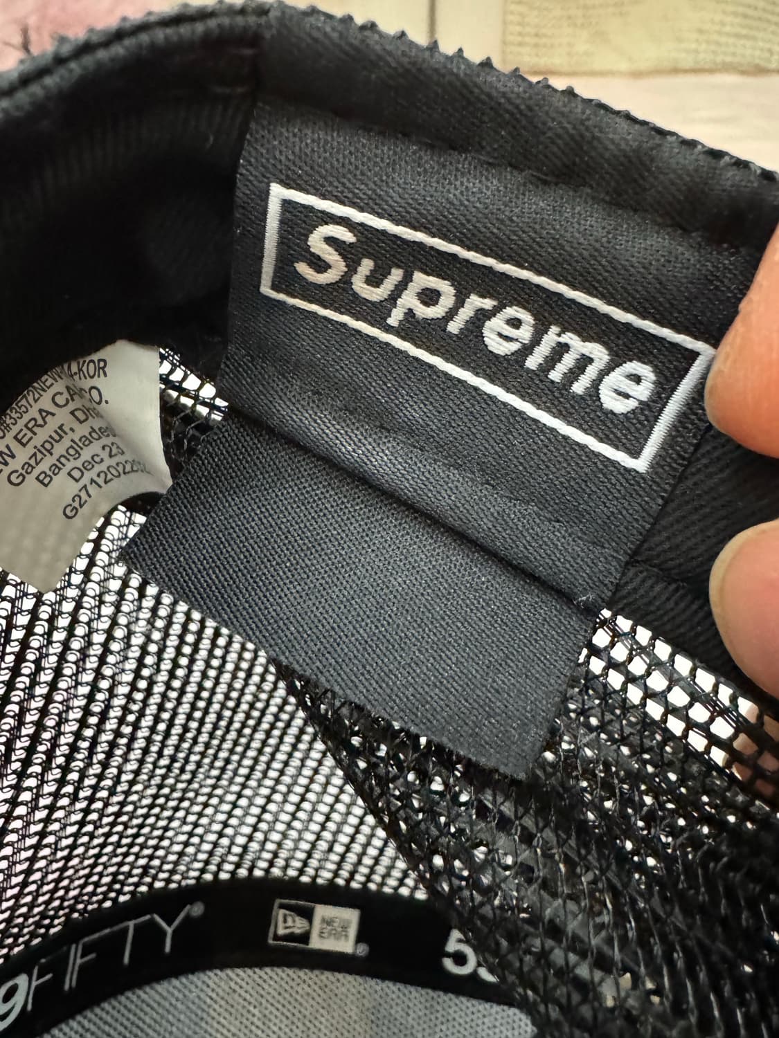 🧢 Supreme x New Era 메쉬 캠프캡 (Black) 상품이미지5