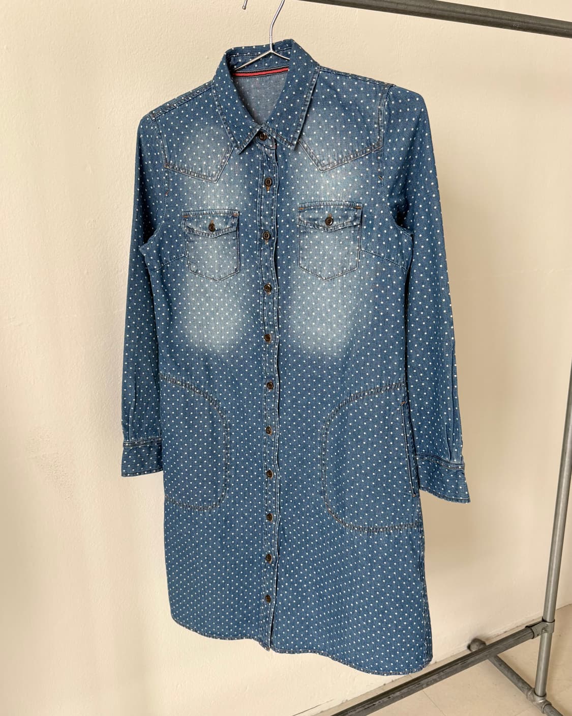 빈티지 도트 원피스 상품이미지3