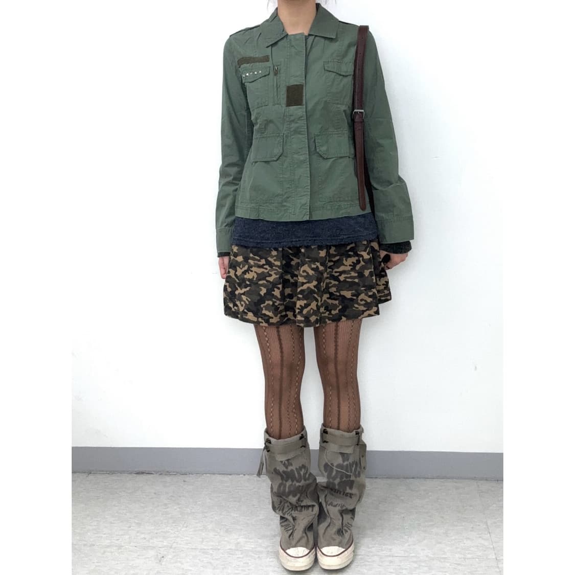 빈티지 카키 투웨이 필드 자켓 y2k 상품이미지2