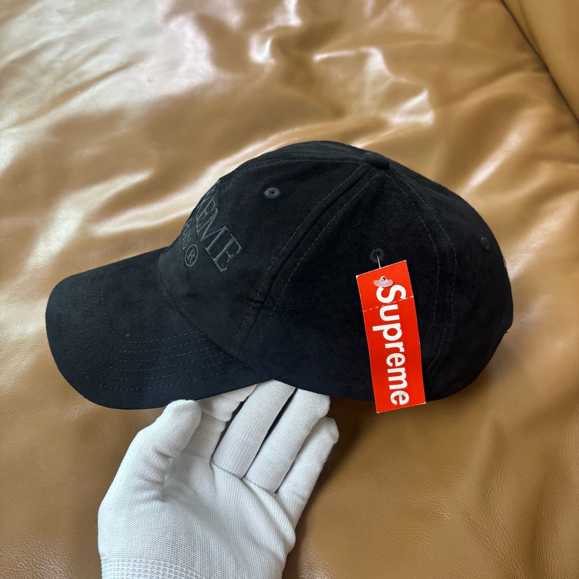 슈프림 6패널 볼캡 모자 파리 스웨이드 블랙 상품이미지4