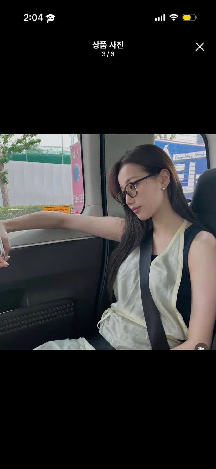 포저 홀터넥 옐로우 레이어드 원피스 (이나은 착용) 상품이미지3