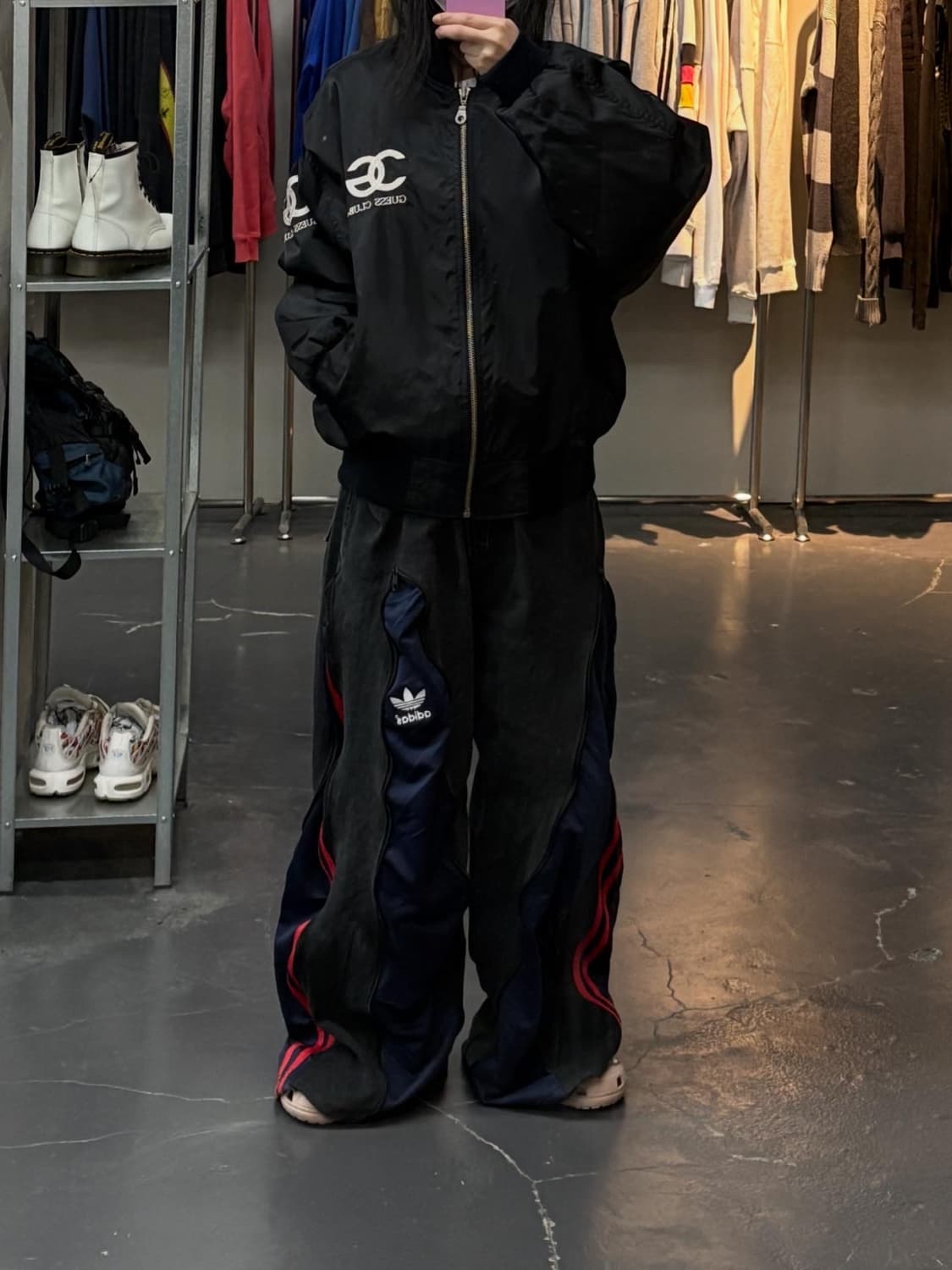 게스클럽 올드스쿨 빅로고 항공자켓 A2830 상품이미지1