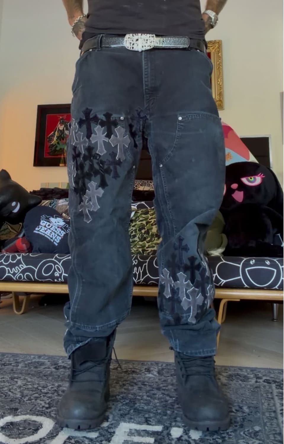 OG USA Made 칼하트 B01 더블니 블랙 칼하트 썩블니 카펜터 상품이미지3