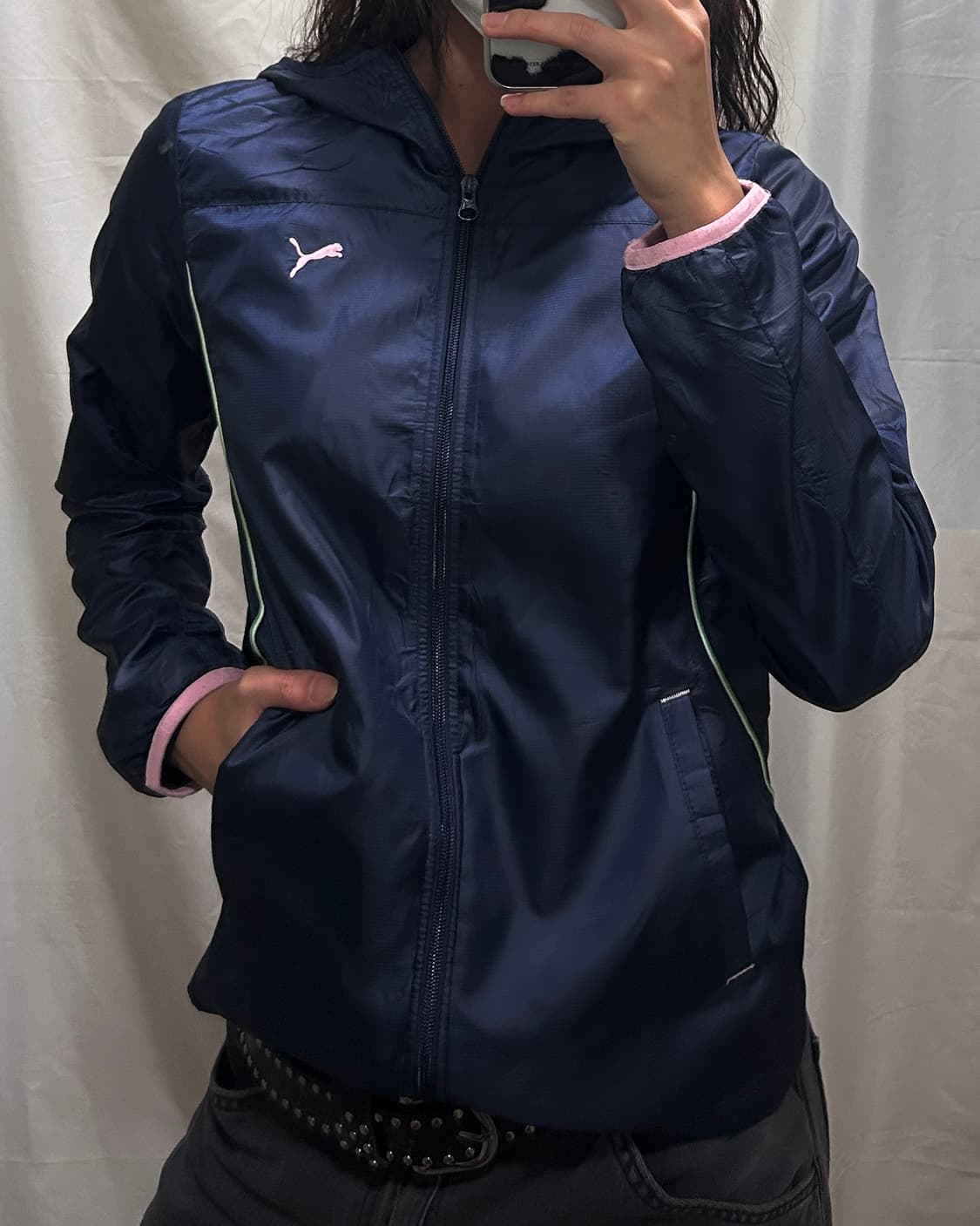 빈티지 PUMA 네이비 후드 바람막이 상품이미지4