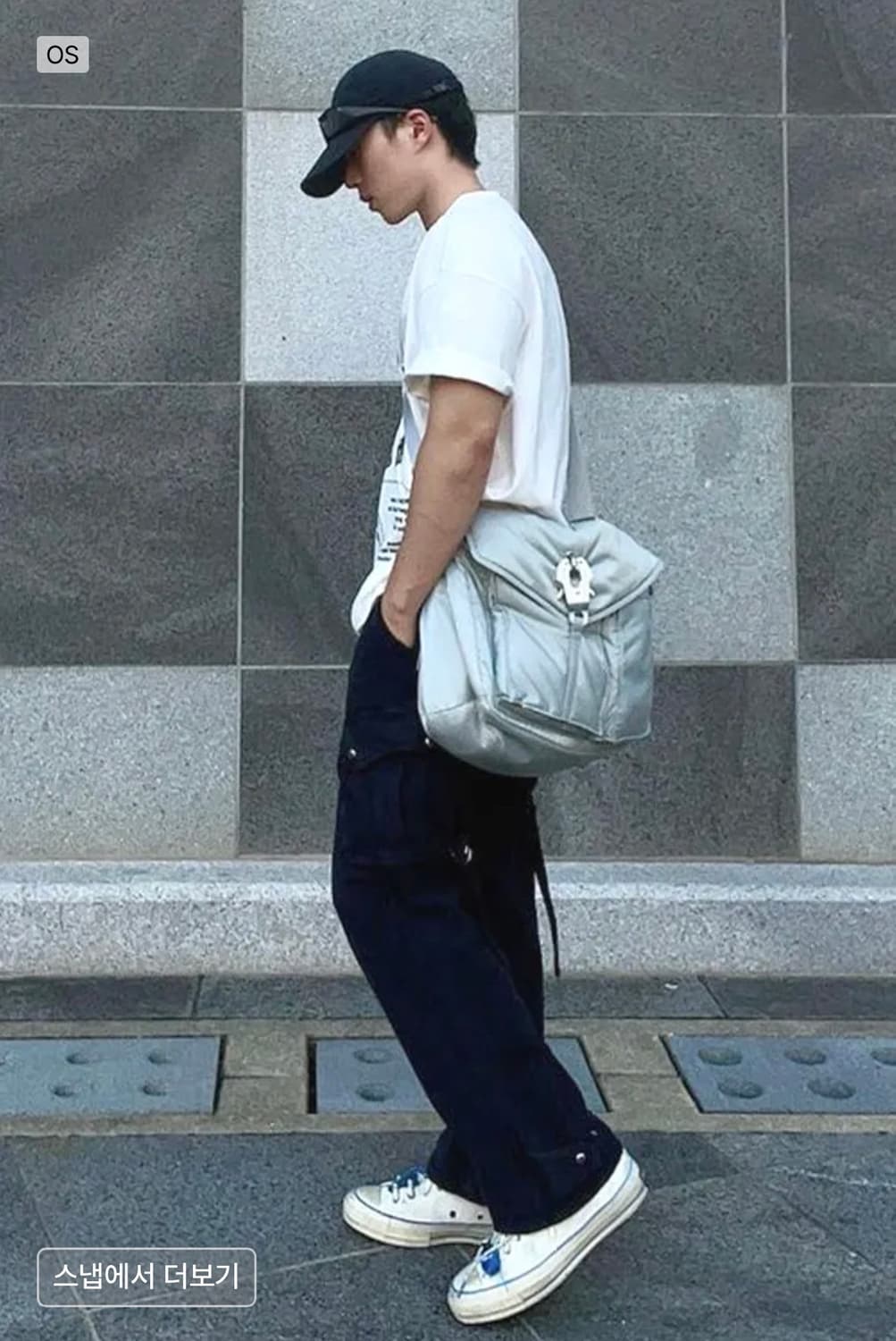 (새제품) 에스에스알엘 메신저백 / 크로스백 / 실버 색상 상품이미지10