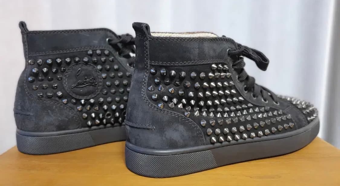 크리스찬 루부탱 루이스 플랫 하이탑 스웨이드 스니커즈 상품이미지5