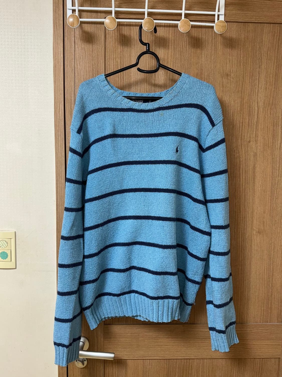 빈티지 폴로 오버핏 스트라이프 니트 상품이미지1