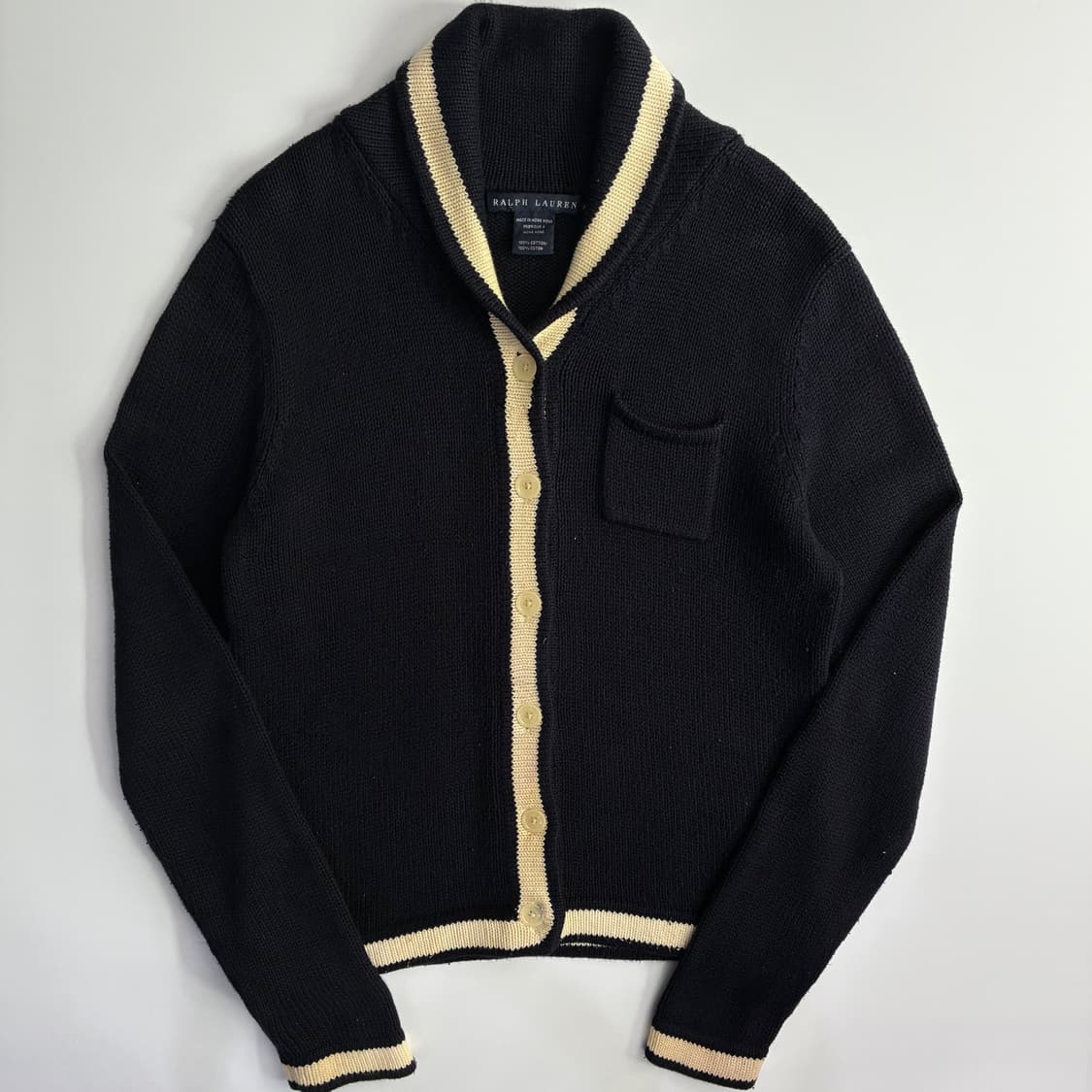 Polo  폴로 랄프로렌 코튼 숄카라 니트 가디건 상품이미지1