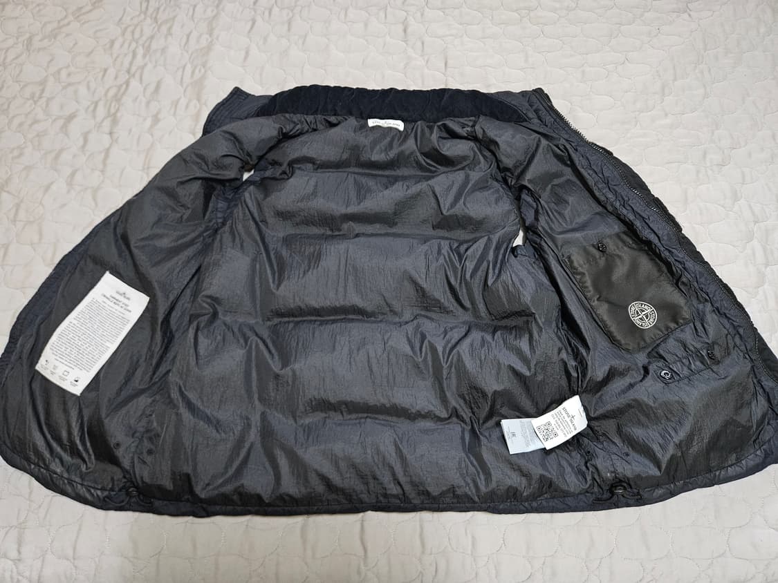 스톤아일랜드 크링클랩스 패딩조끼 와펜 다운베스트 XL 상품이미지6