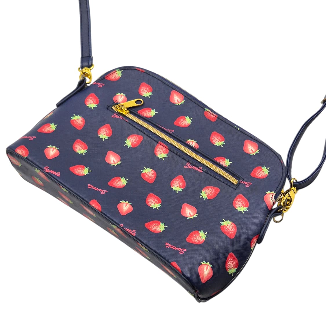 레트로 스위머 딸기 레더 벨트 크로스백 상품이미지4