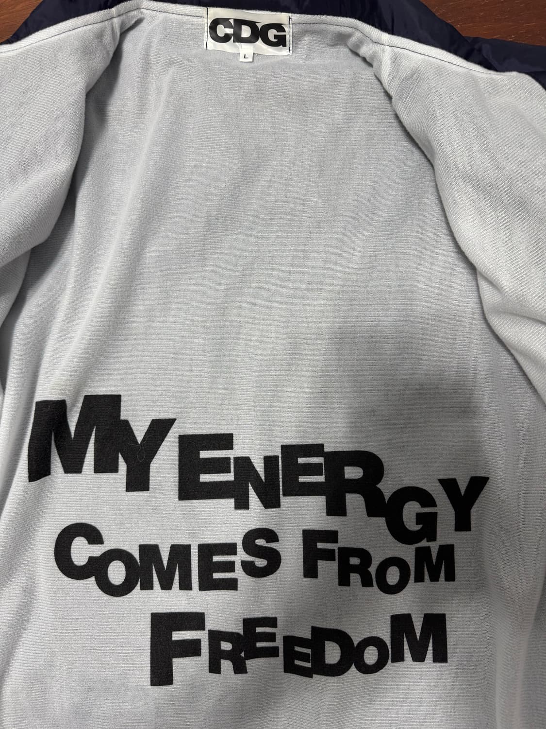 CDG 로고 코치자켓 네이비 L 상품이미지5