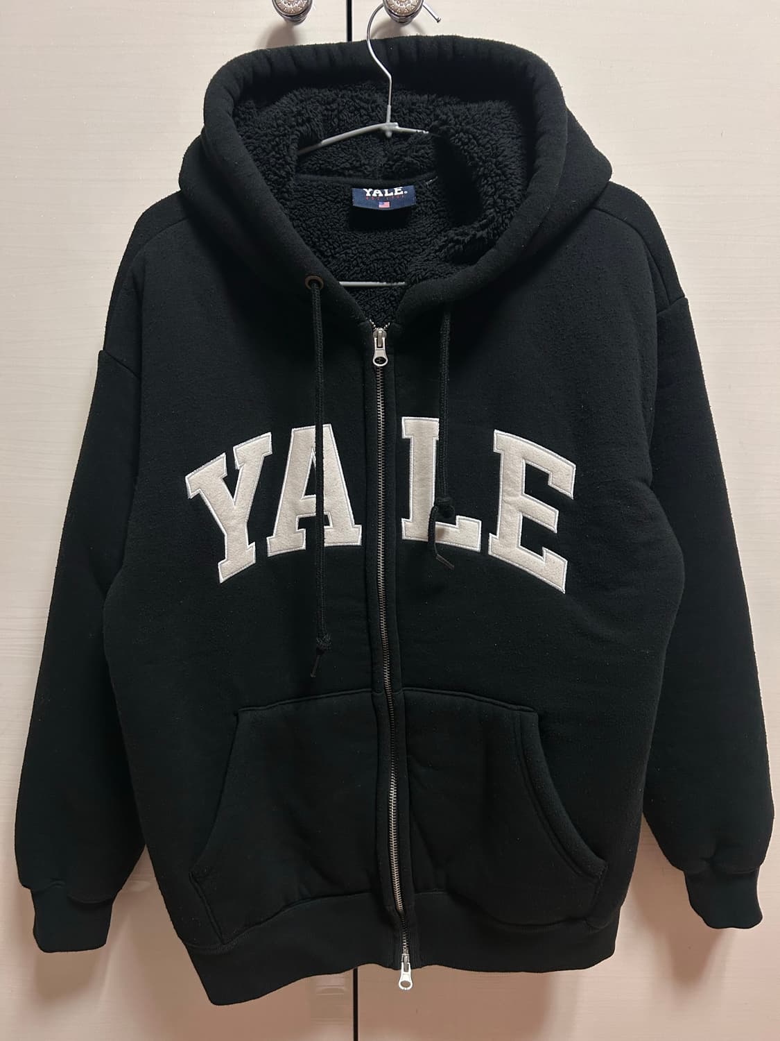 예일 YALE 블랙 후드집업 S 상품이미지1
