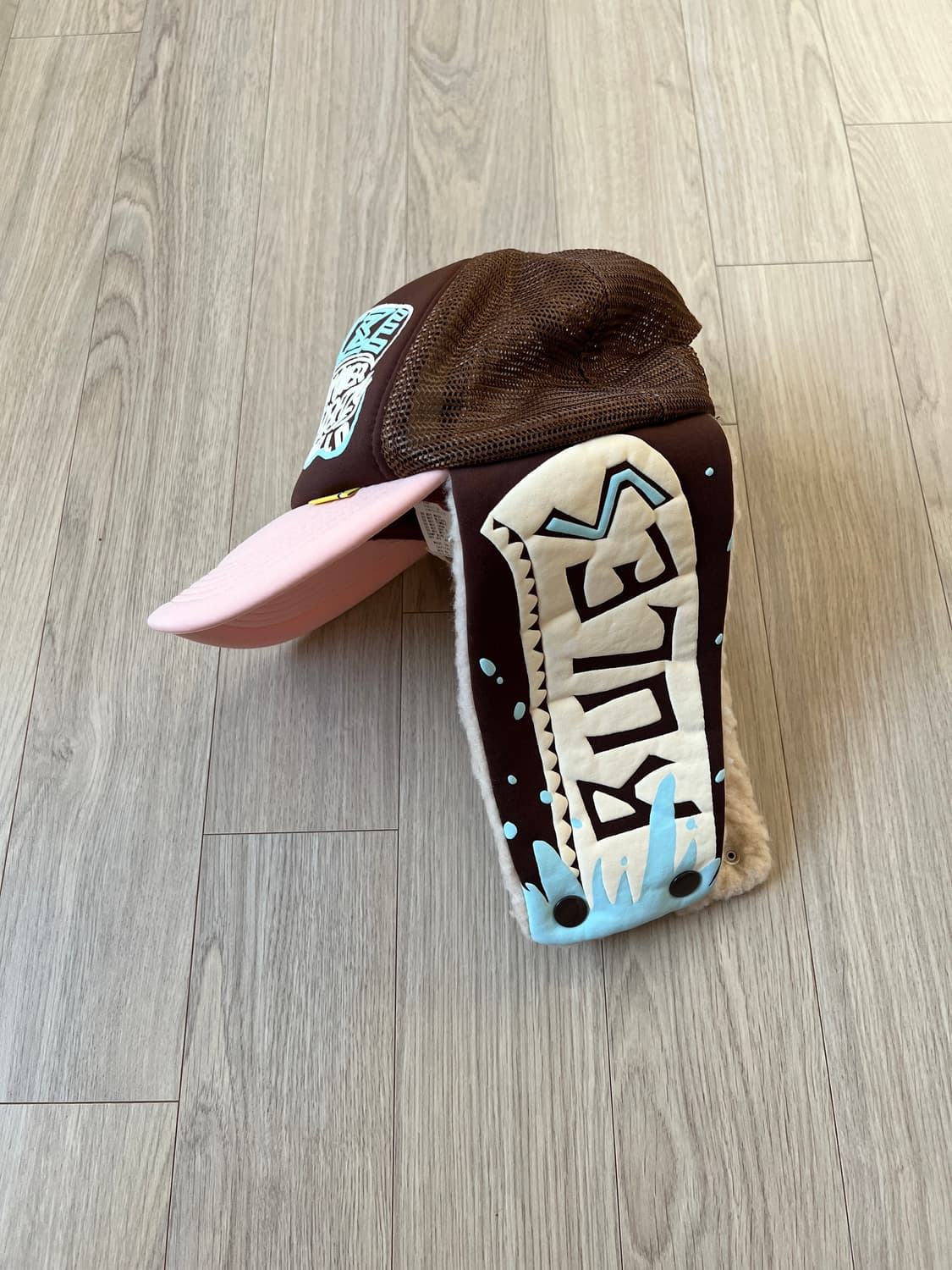 (새상품) 캐피탈 캡사이즈 룰 pt 럼버 트럭 캡 브라운 핑크 상품이미지2