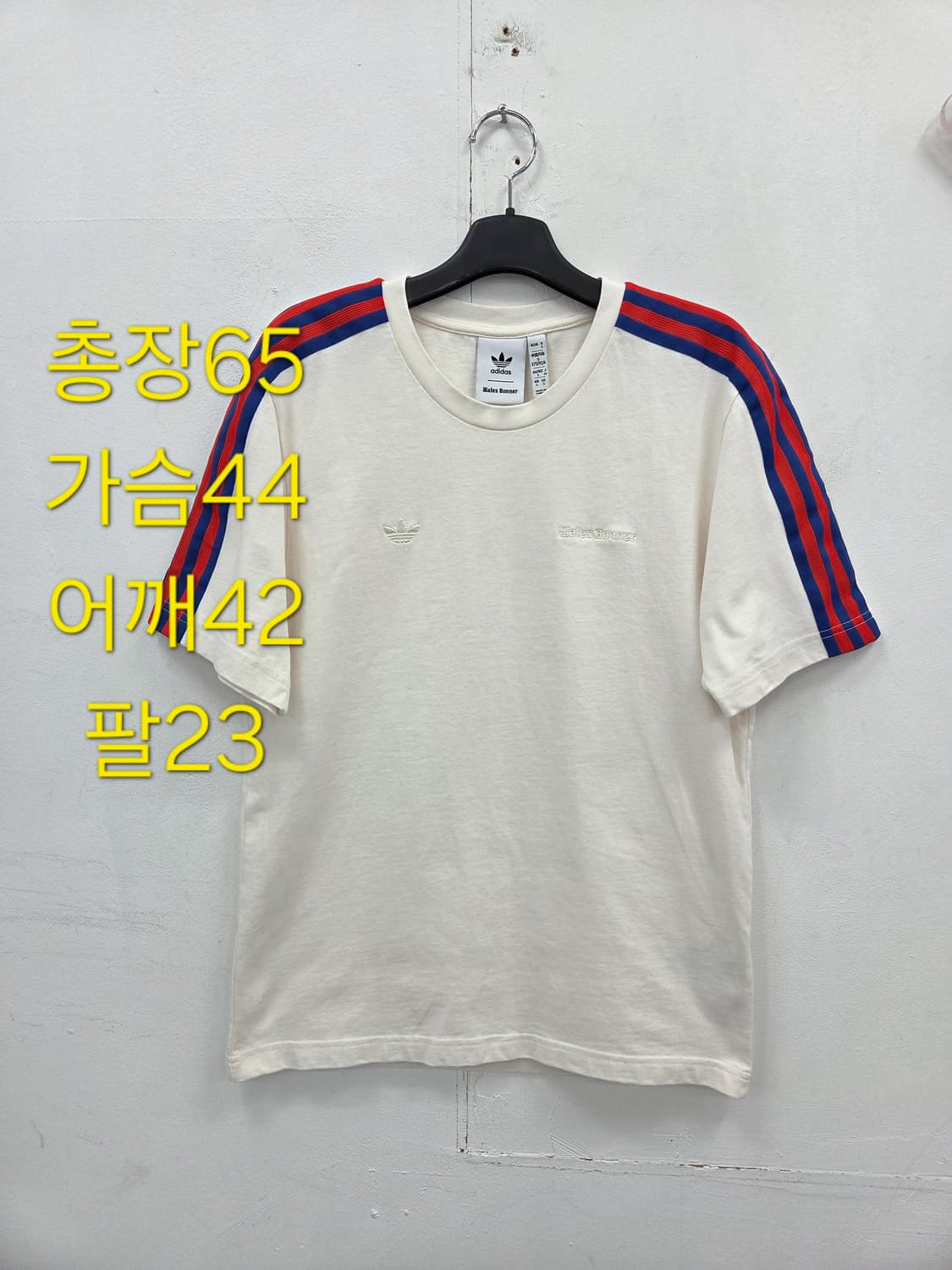S 공용 2024 웨일즈보너x아디다스 반팔 아이보리 상품이미지2