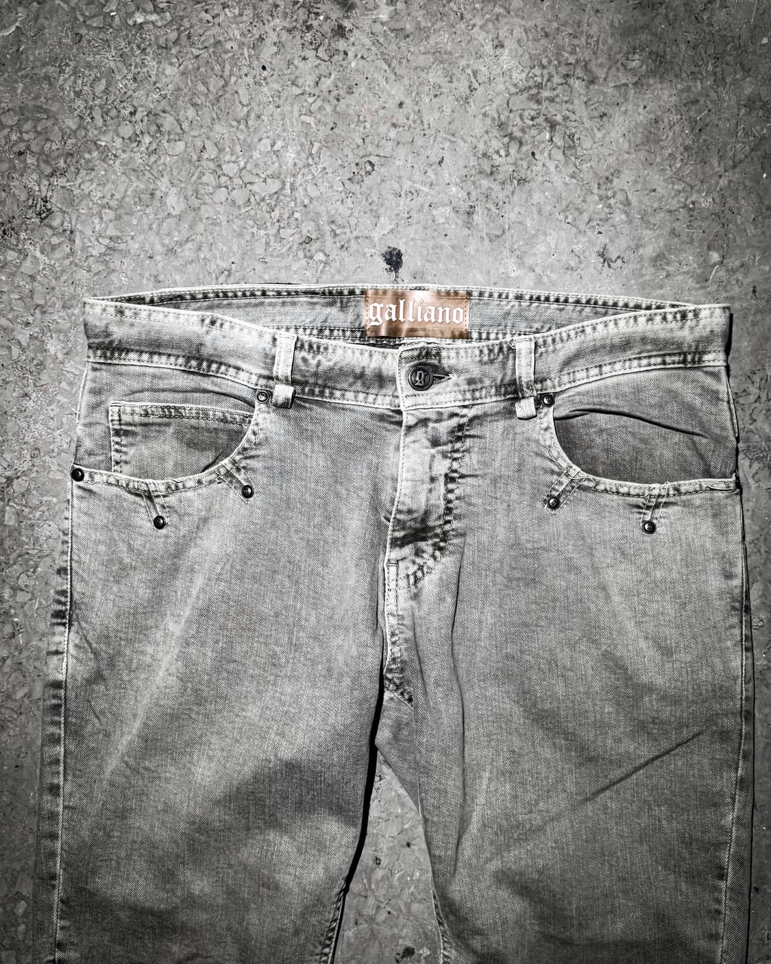 Galliano – Multi-Panel Faded Grey Denim  상품이미지3