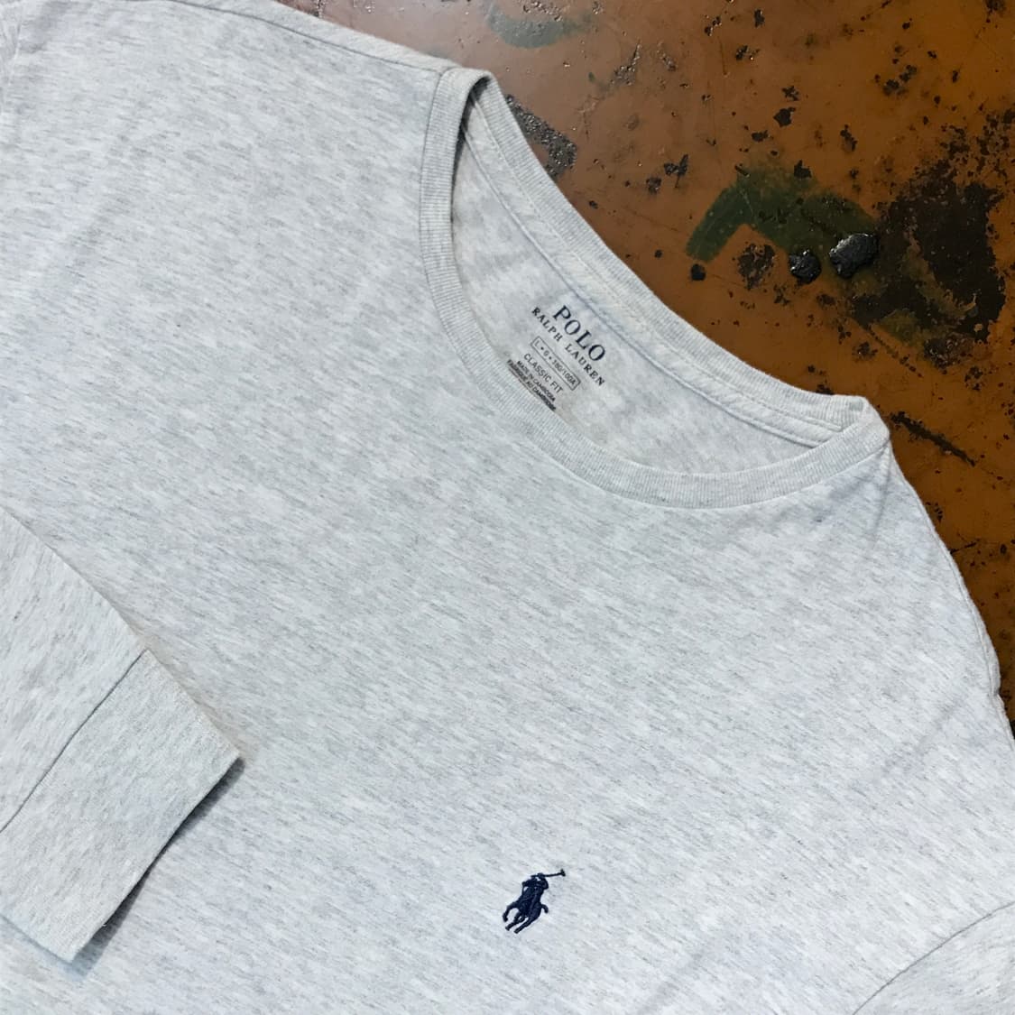 폴로랄프로렌 그레이 롱 슬리브 긴팔 쭉티 남성 105 사이즈  상품이미지3