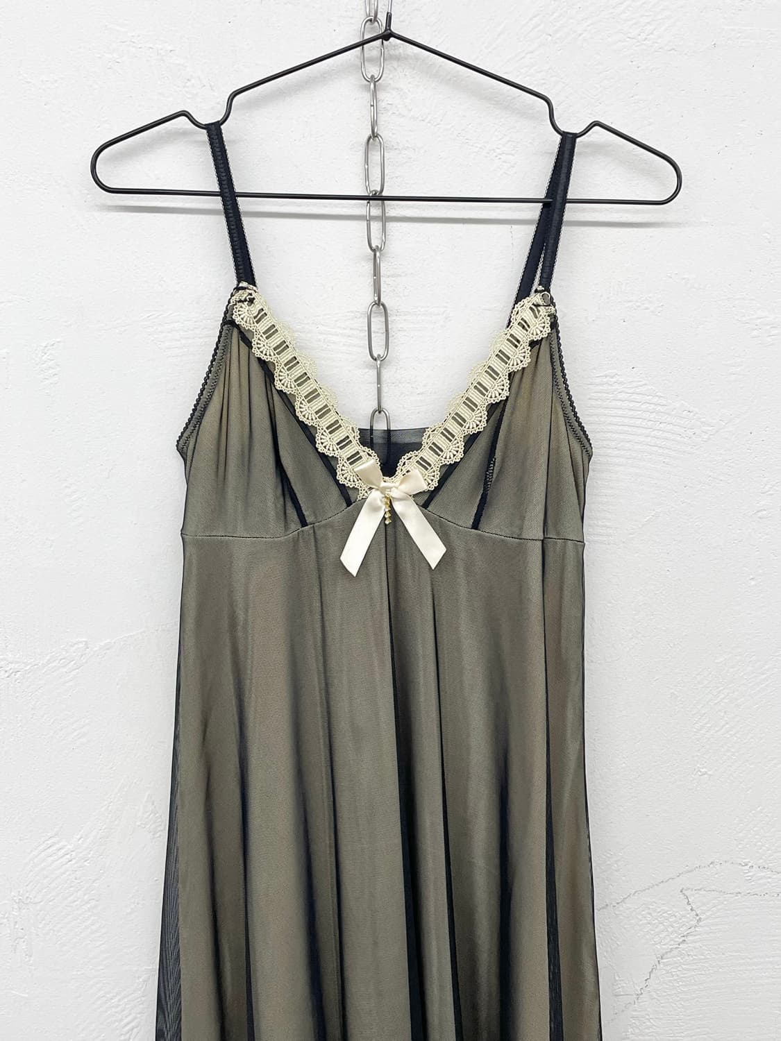 블랙 시어 레이스 슬립 상품이미지5