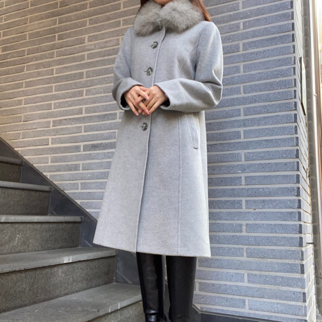 Fox angora wool coat 상품이미지3