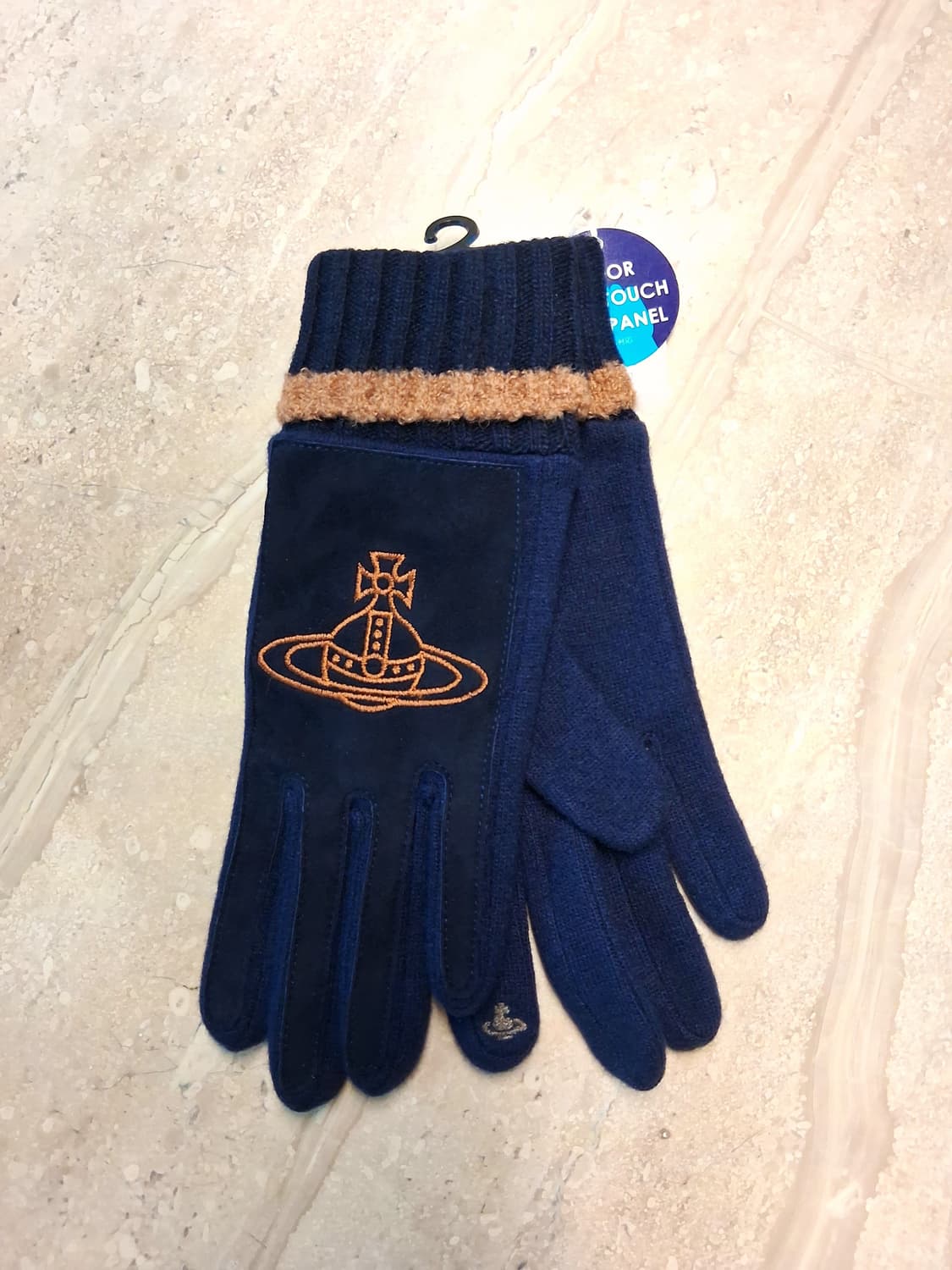 비비안 웨스트우드 빅 orb 저지 글러브 네이비 (새상품) 상품이미지5