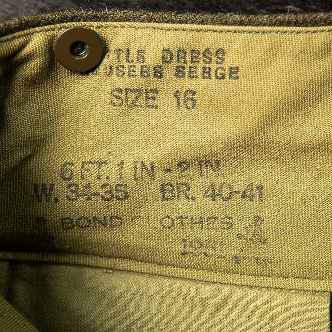 [35~37] 50s 캐나다군 P49 배틀드레스 트라우져 데드스탁  상품이미지9