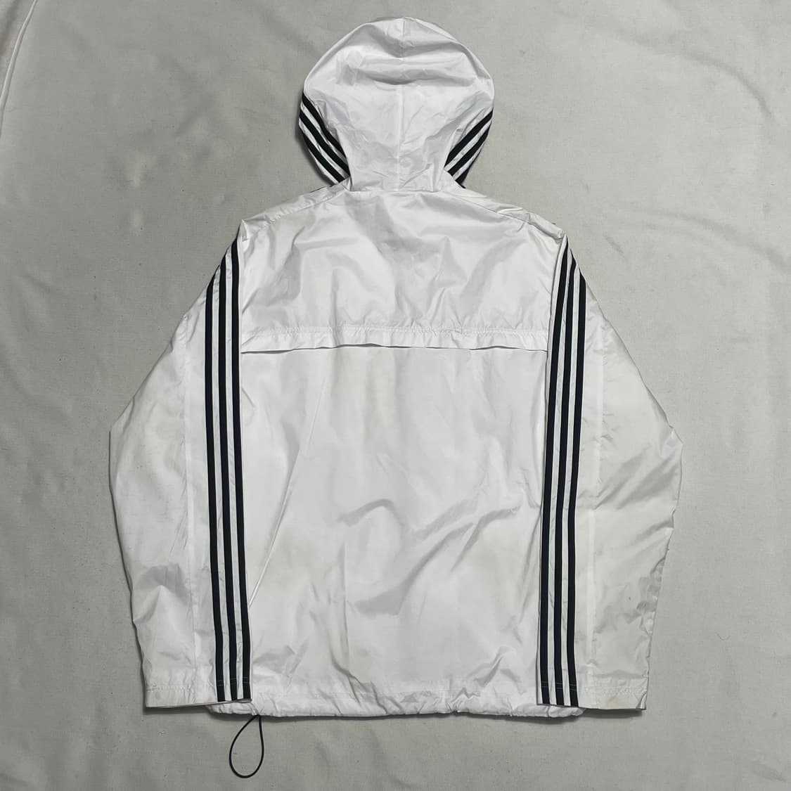 M 아디다스 첼시 블랙라인 화이트 후드 바람막이 상품이미지3