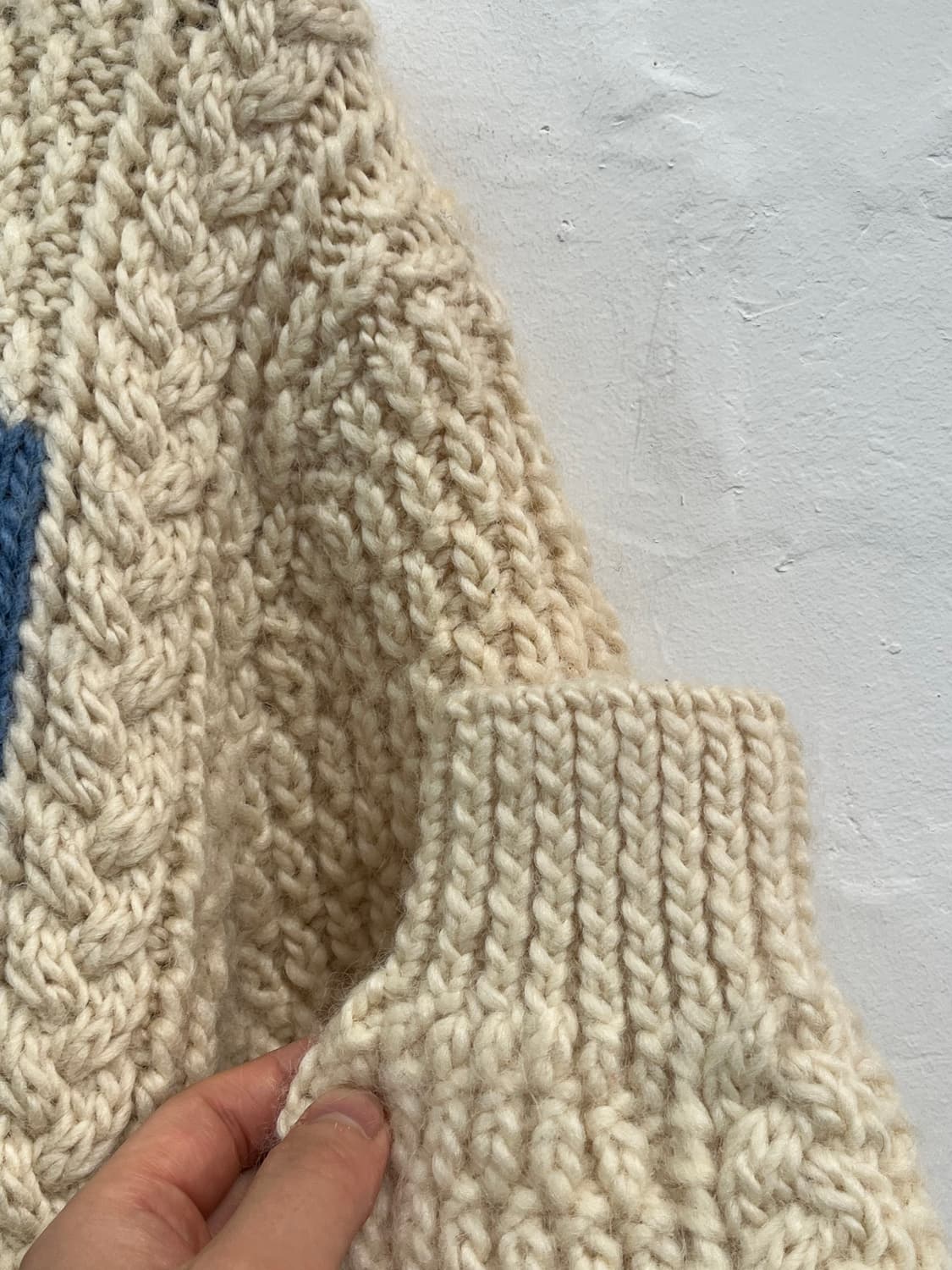 Vtg 양모 핸드메이드 니트 스웨터 F 상품이미지4