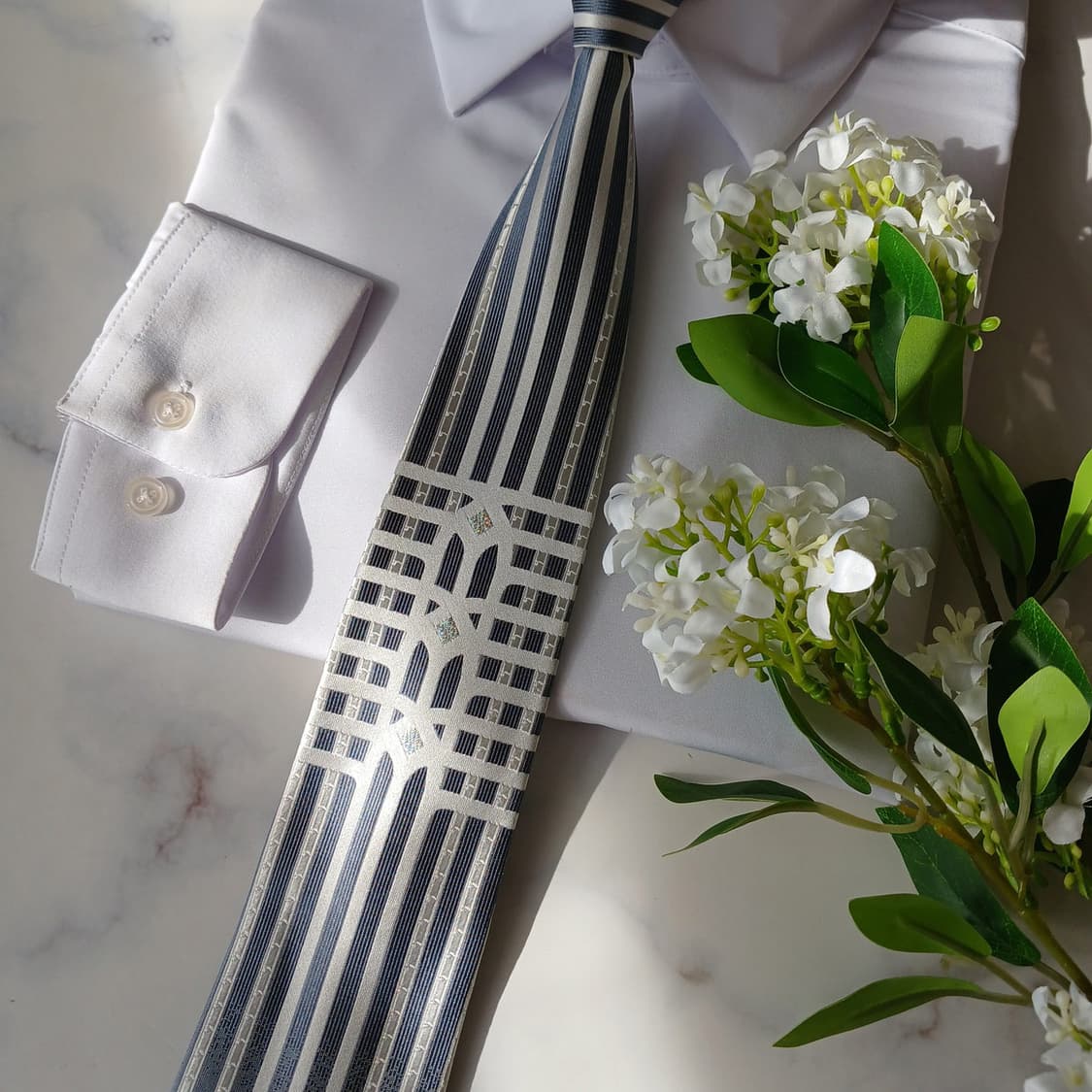 엠씨엠 실크 스트라이프 패턴 넥타이 8.2cm A+등급 A19850 상품이미지7