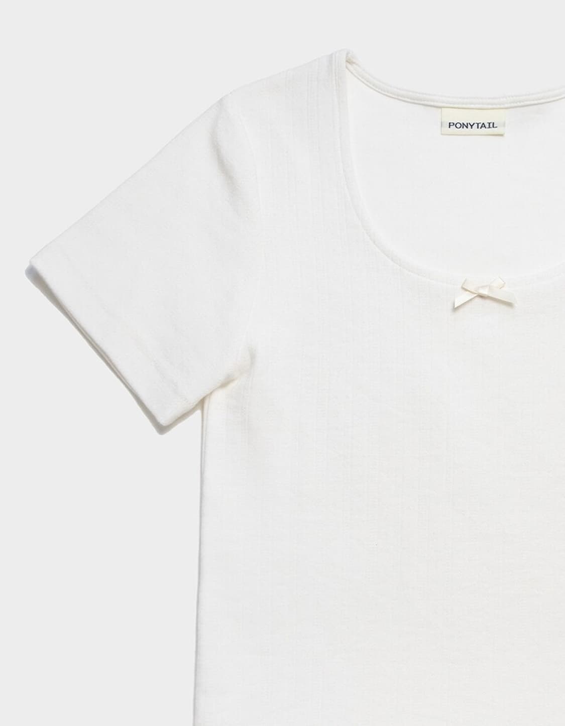 포니테일 Petit Ribbon T-Shirts (WHITE) 상품이미지2