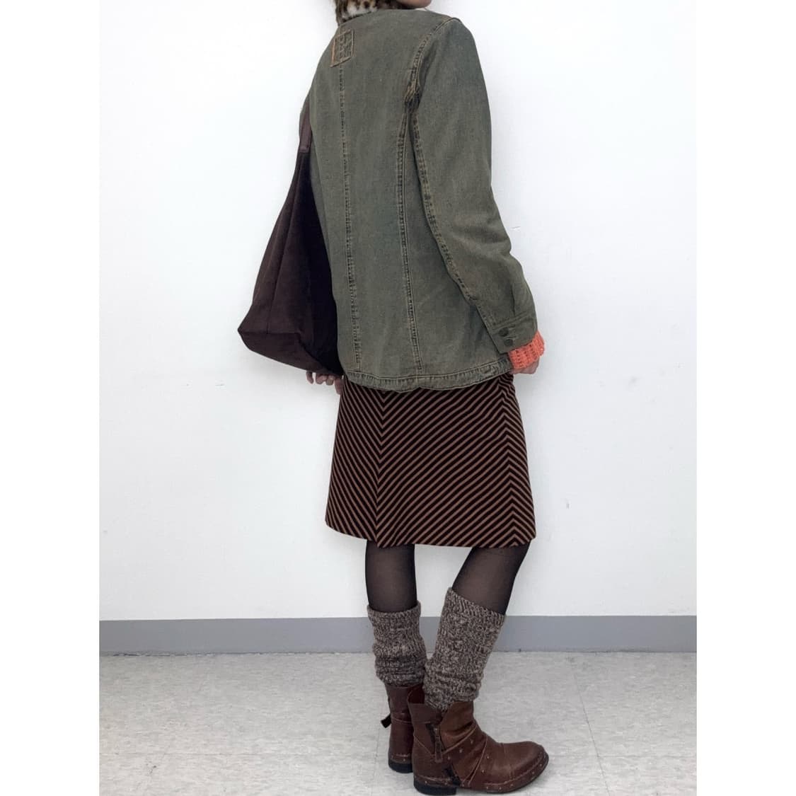 빈티지 데님 퍼 자켓 상품이미지4