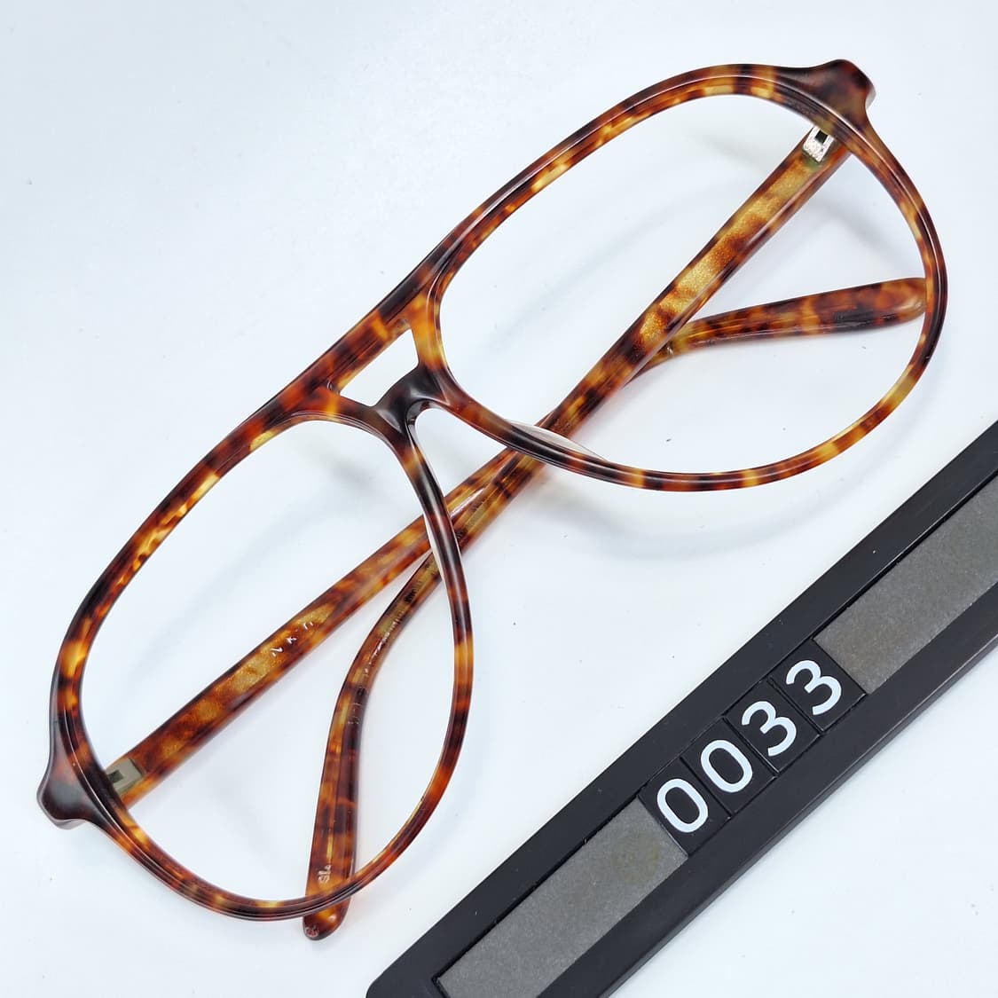 80s 일본 빈티지 NIKORI SL 투브릿지 슬림 뿔테 안경테 61mm 상품이미지1